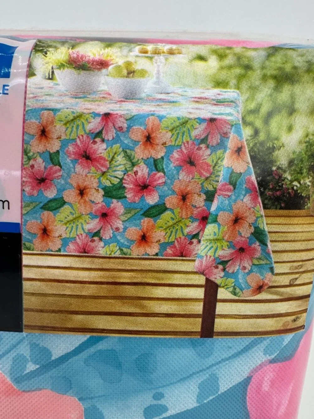MAINSTAYS Tropical Hibiscus PEVA Tablecloth 60x84 New